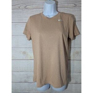 Nike Pro Dri-Fit Women’s Round Neck Short Sleeve T-Shirt Top Size Med Pink/Peach